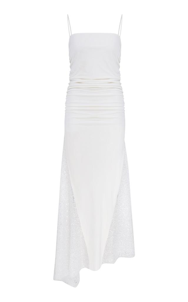 ILA ILA. - Elle Sequin-Paneled Jersey Midi Dress - White - EU 36 - Moda Operandi