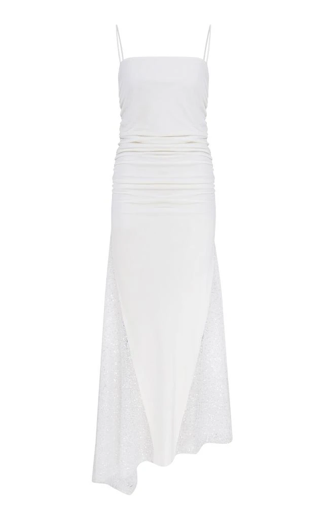 ILA ILA. - Elle Sequin-Paneled Jersey Midi Dress - White - EU 34 - Moda Operandi 1