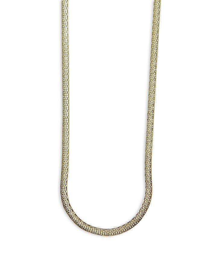 Argento Vivo Textured Snake Chain Collar Necklace, 15.5"-17.5"