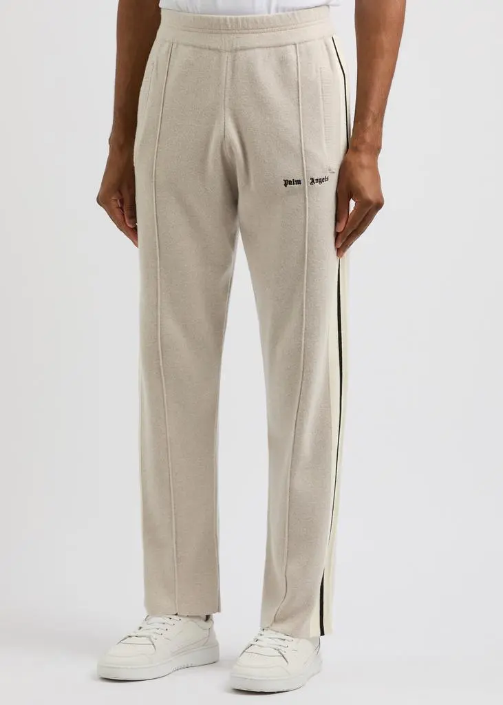 Palm Angels Striped wool-blend track pants 2
