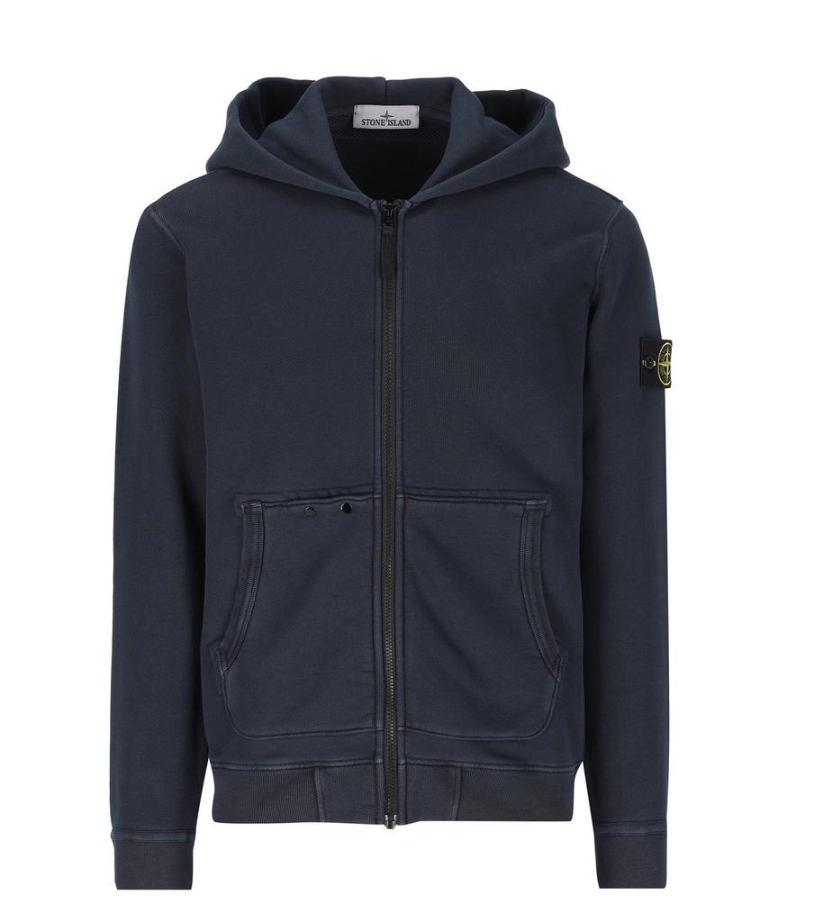 【希少】 MONCLER Cotton fleece hoodie フーディ ネイビー Moncler Moncler Navy Blue Cotton Zip-Up Hoodie M - Hoodies
