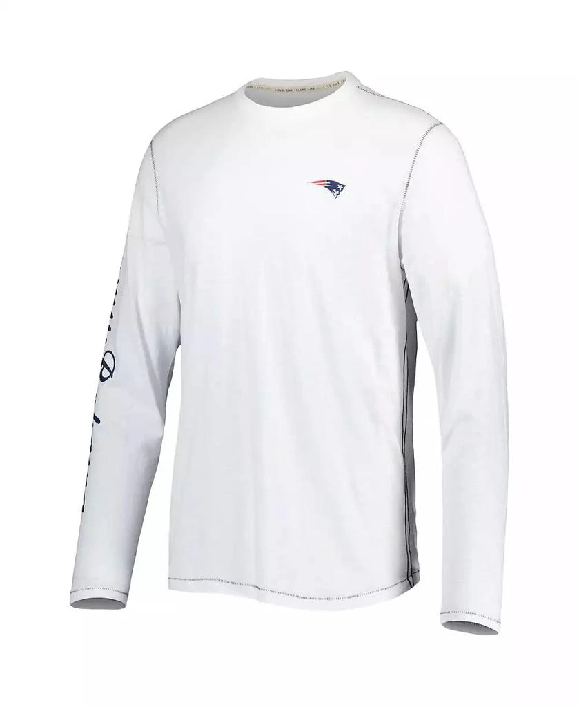 Tommy Bahama Men's White New England Patriots Laces Out Billboard Long Sleeve T-shirt 4