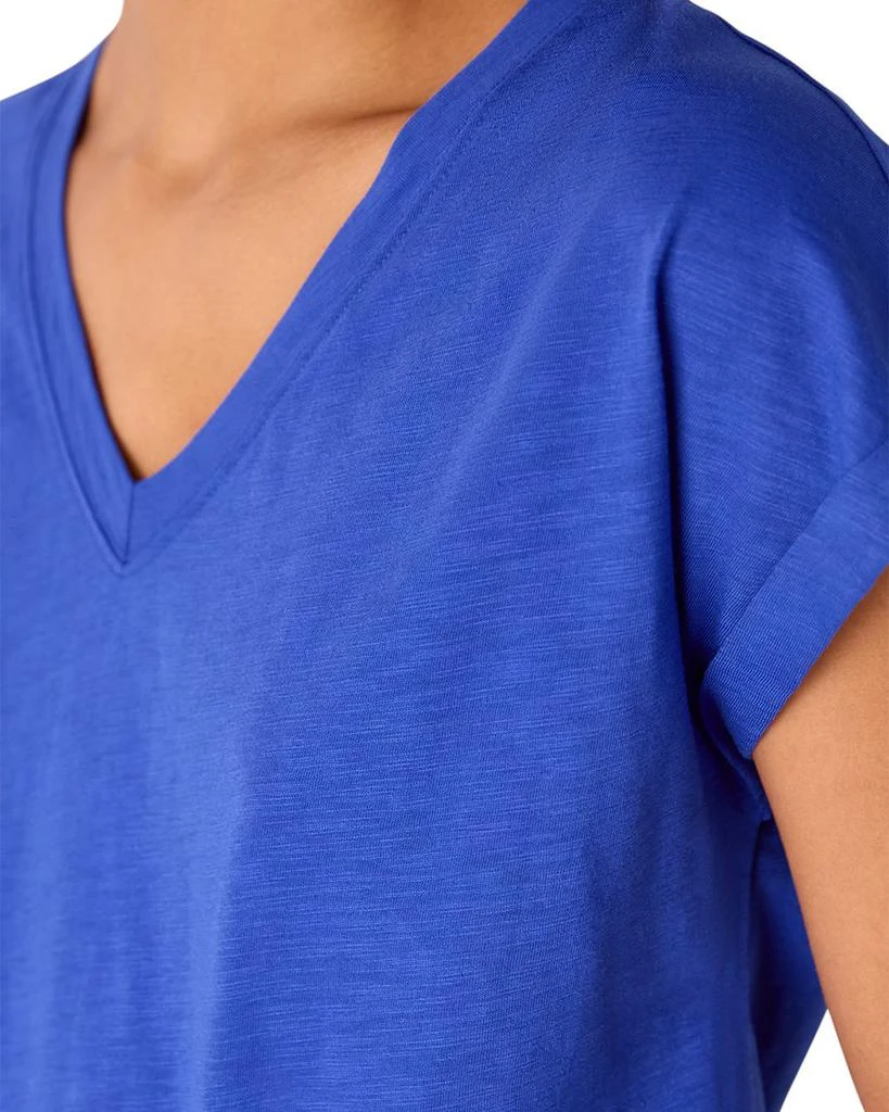 Whistles Willa V Neck Cap Sleeve Tee 4