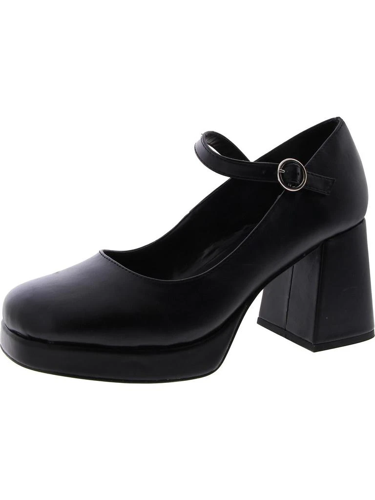 Steve Madden Mingle Womens Buckle Block Heel Mary Jane Heels 1