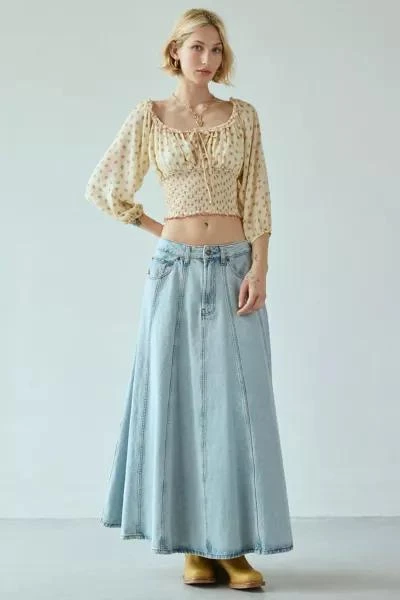 Kimchi Blue Kimchi Blue Daylight Smocked Tie-Front Cropped Blouse 3