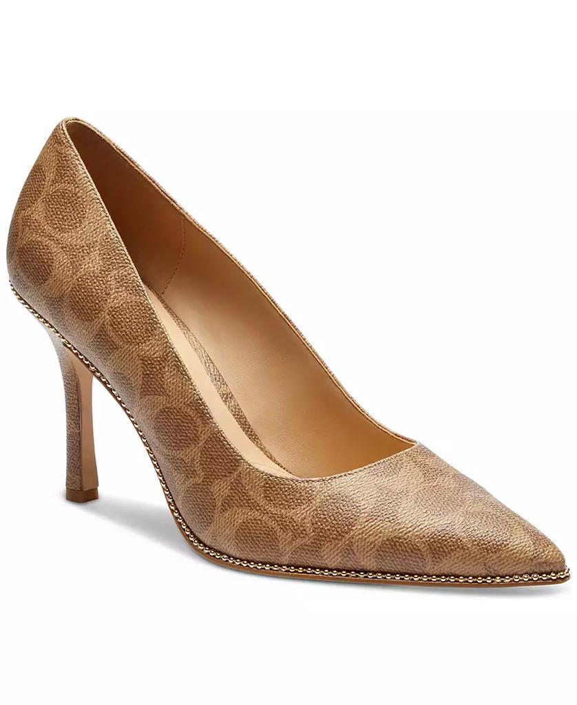 Coach Women's Samantha Signature Pointed-Toe Pumps