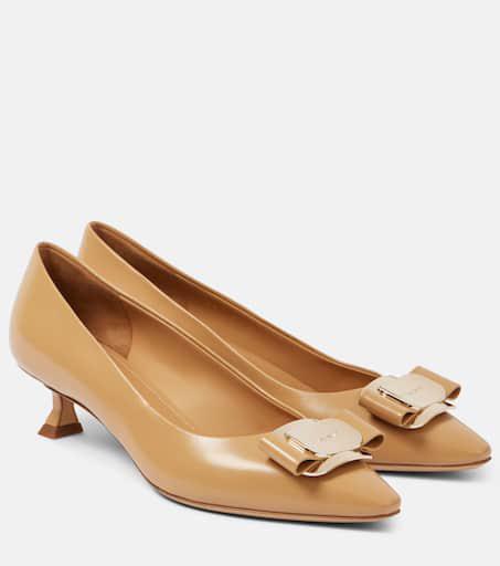 Ferragamo PUMPS＆HEELS WOMAN ZELMA 40 FERRAGAMO Zelma 40MM Leather Pumps | Saks Fifth Avenue