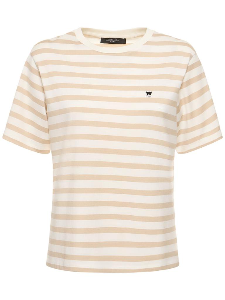 WEEKEND MAX MARA Deodara Striped Cotton Jersey T-shirt