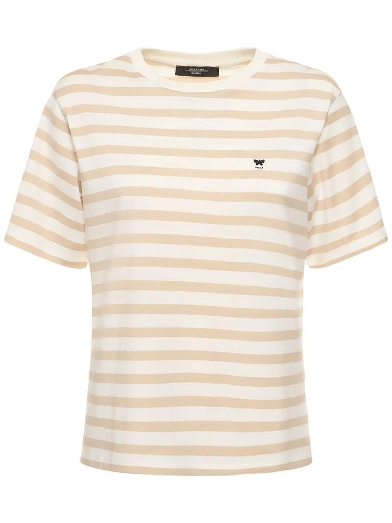 WEEKEND MAX MARA Deodara Striped Cotton Jersey T-shirt 1