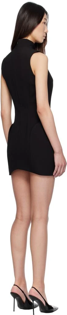Mugler Black Open Neckline Tailored Minidress 3