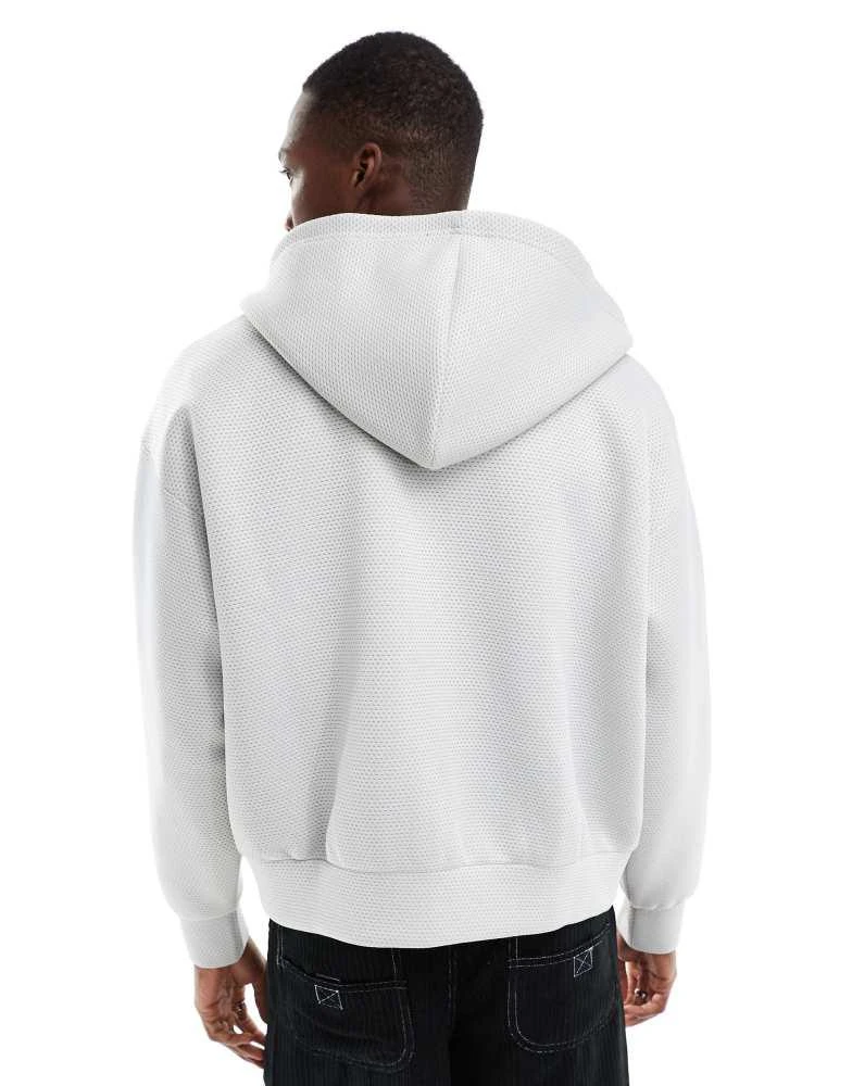 Bershka Bershka sports zip through hoodie in grey 2
