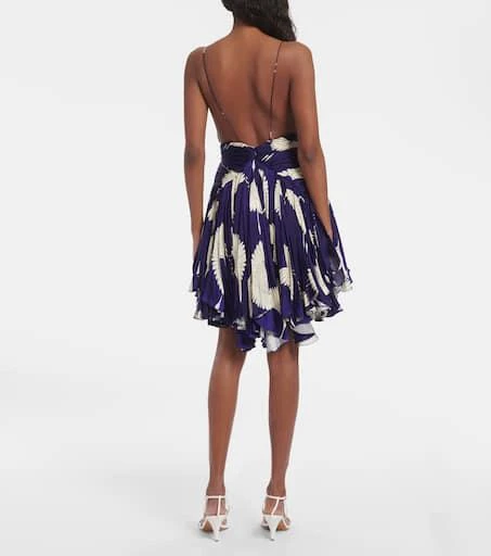 Khaite Margot printed satin minidress 3