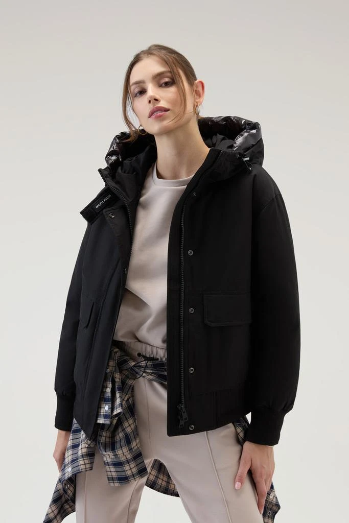 Woolrich Arctic Bomber in Ramar Cloth - Women - Black 4