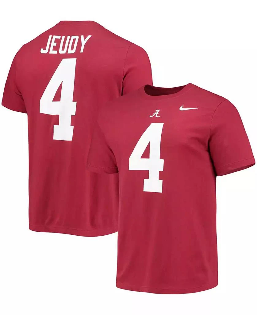 NIKE Men's Jerry Jeudy Crimson Alabama Crimson Tide Alumni Name Number T-shirt 1