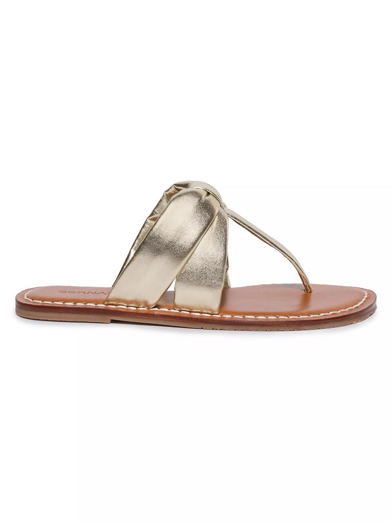 Bernardo Margaret Metallic Leather Thong Sandals