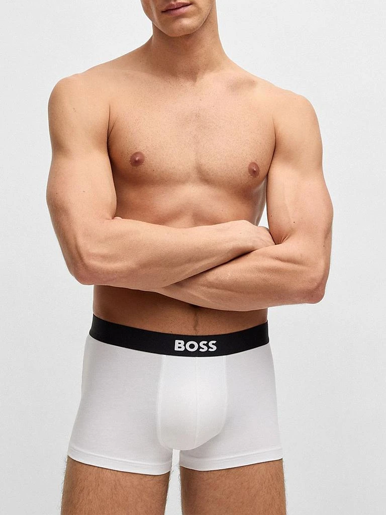 Hugo Boss Three-Pack of Stretch-Cotton Trunks with Logo Waistbands 5