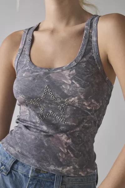 BDG BDG Star Grommet Graphic Camo Print Tank Top