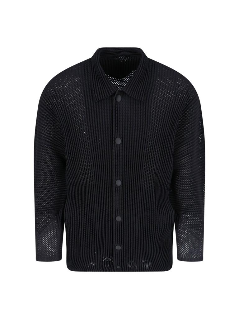 Homme Plissé Issey Miyake Homme Plissé Issey Miyake Long-Sleeved Mesh Shirt