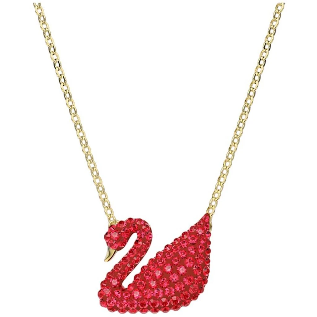 Swarovski Swarovski Women's Pendant - Iconic Swan Bright Red Crystals Gold Tone Plated | 5465400 1