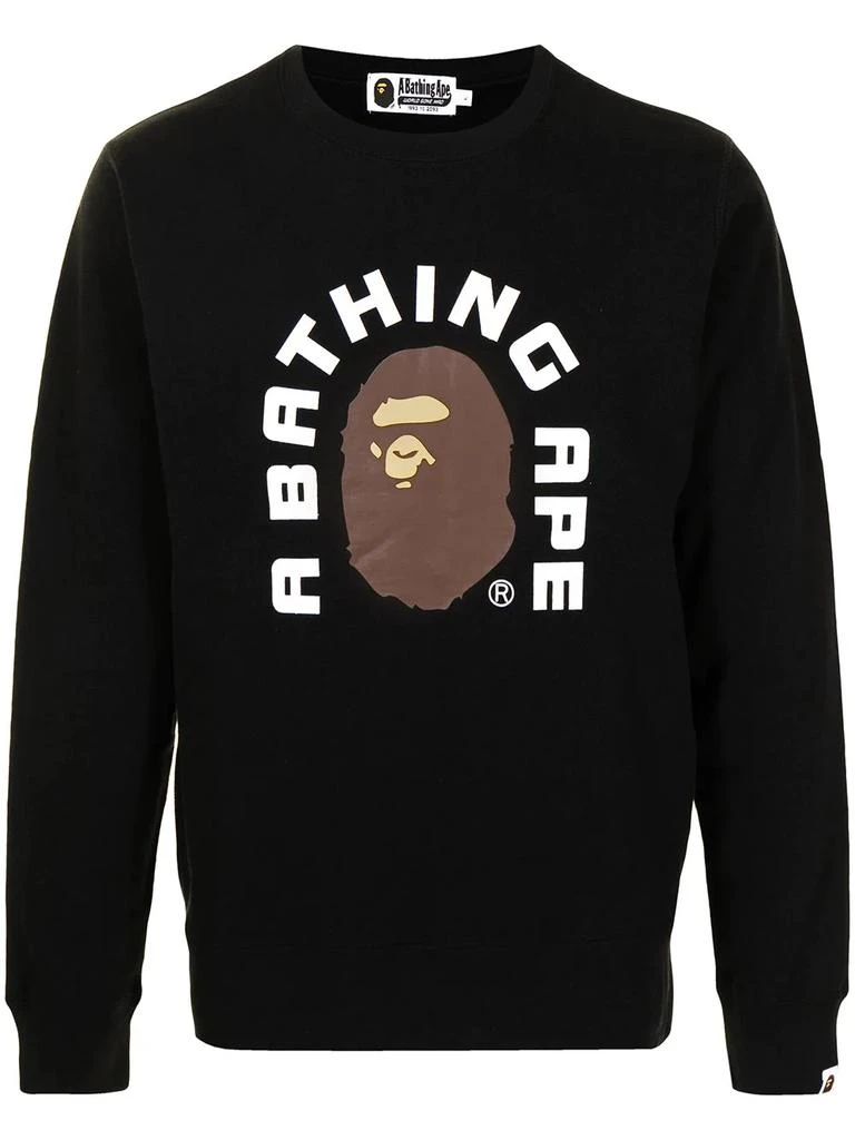 A BATHING APE® graphic-print round neck sweatshirt - men 1