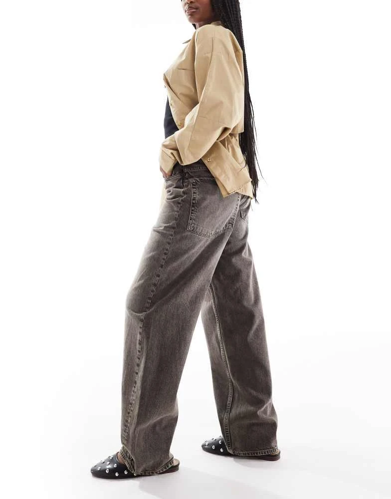 JJXX JJXX Erin baggy mid rise jeans in grey wash 2