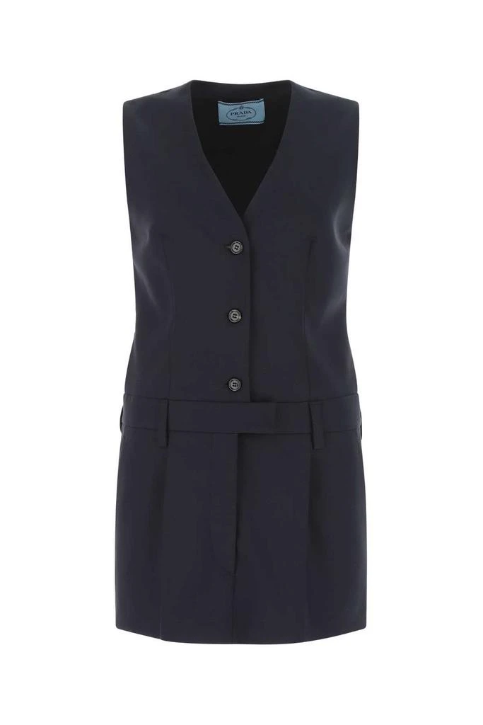 Prada Prada V-Neck Sleeveless Midi Dress 1
