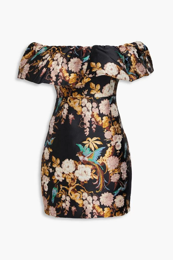 Cara Cara Vera off-the-shoulder jacquard mini dress 1