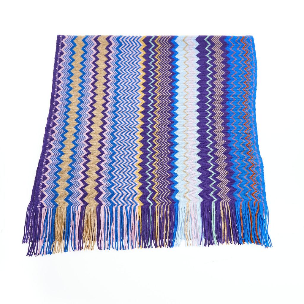 Missoni Missoni Geometric Pattern Fringed Luxury Women's Scarf