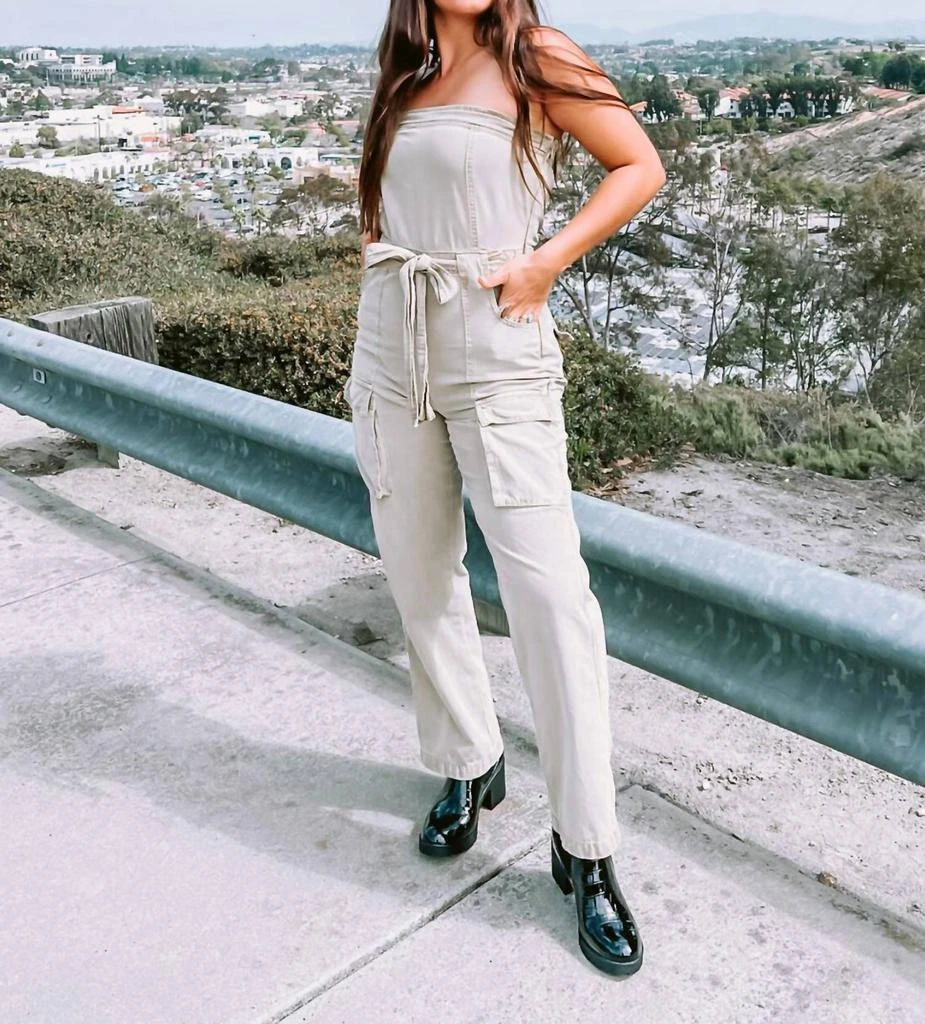 Blue Blush Blue Blush - Strapless Cargo Jumpsuit 1