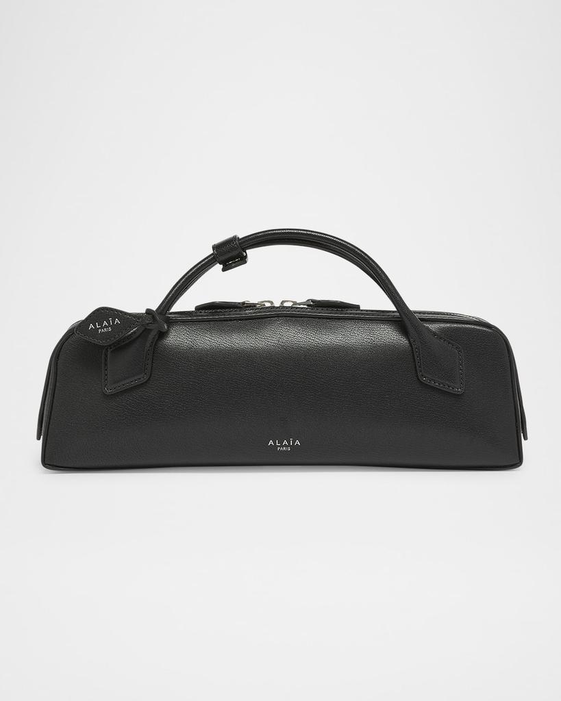 Alaia Le Teckel Top-Handle Bag in Grained Leather