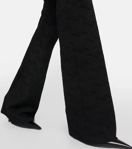 Versace Greca intarsia high-rise flared pants 5