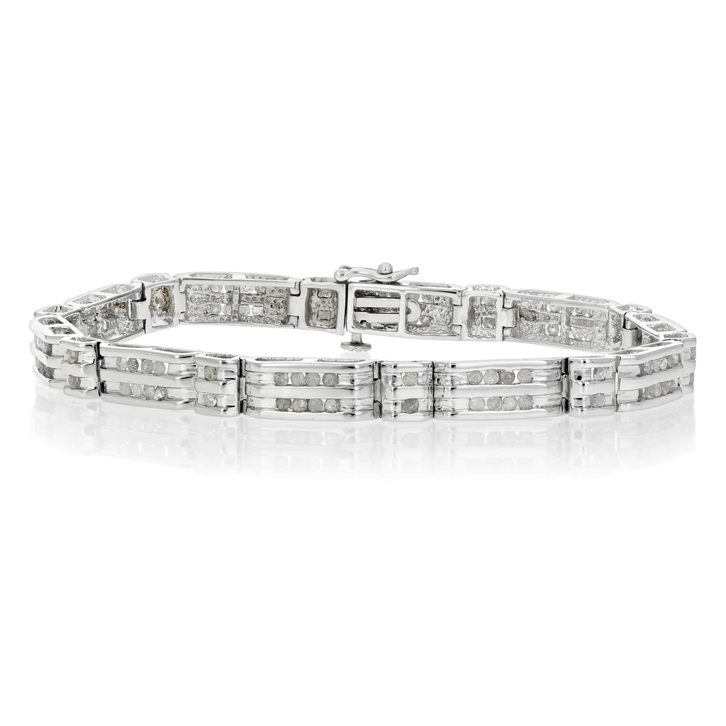 Vir Jewels 1.75 cttw Men's Diamond Bracelet .925 Sterling Silver With Rhodium 9 Inch 12 Grams