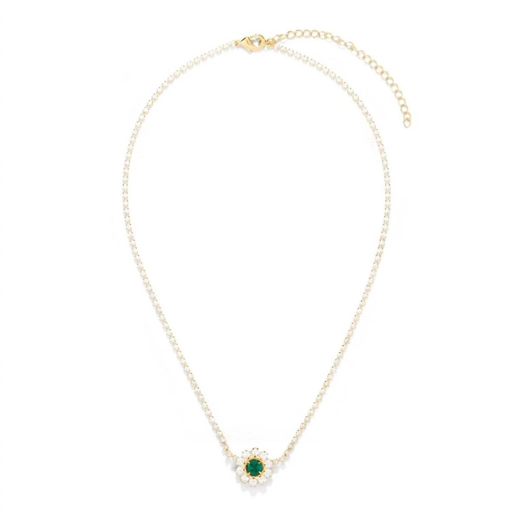 The Pink Reef Women
s Single Georgian Necklace In Green