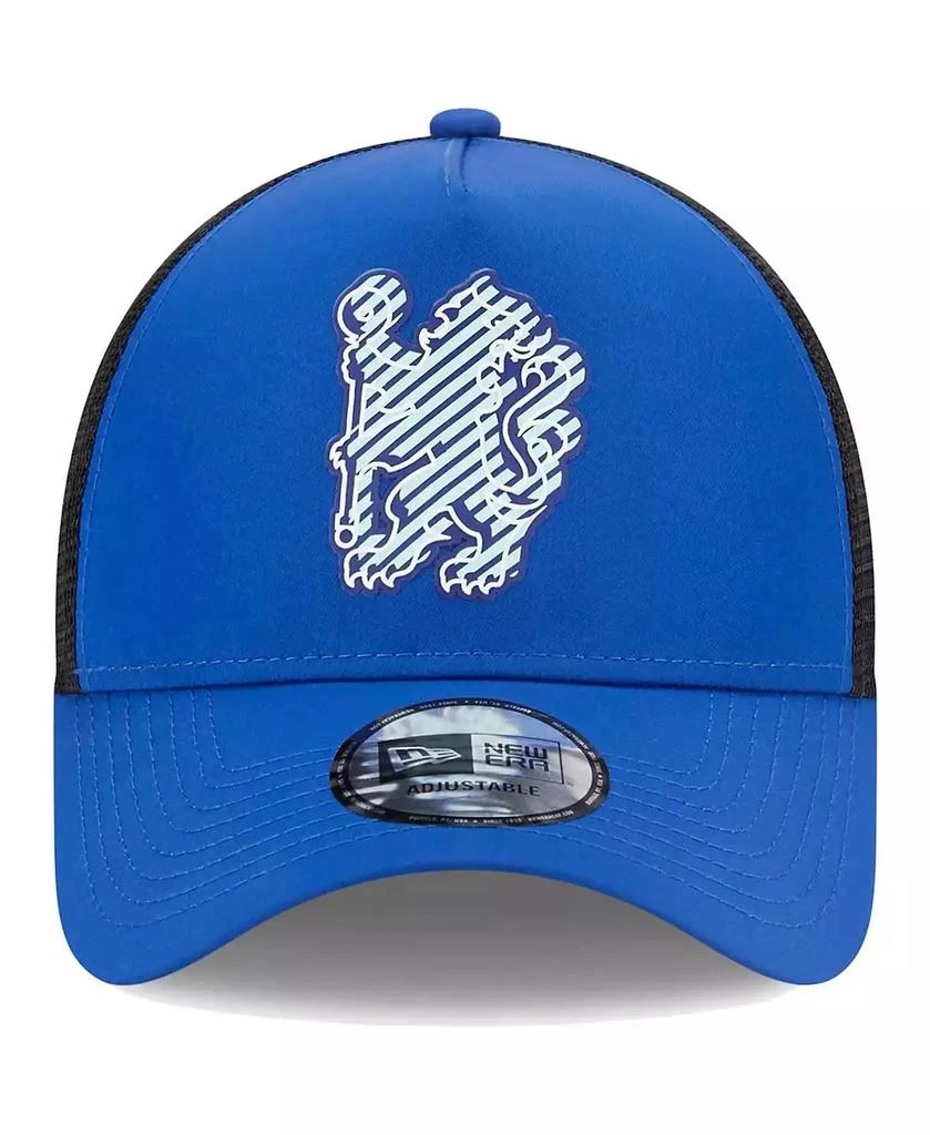 New Era Men's Blue Chelsea Overlay E-Frame Trucker Snapback Hat 4
