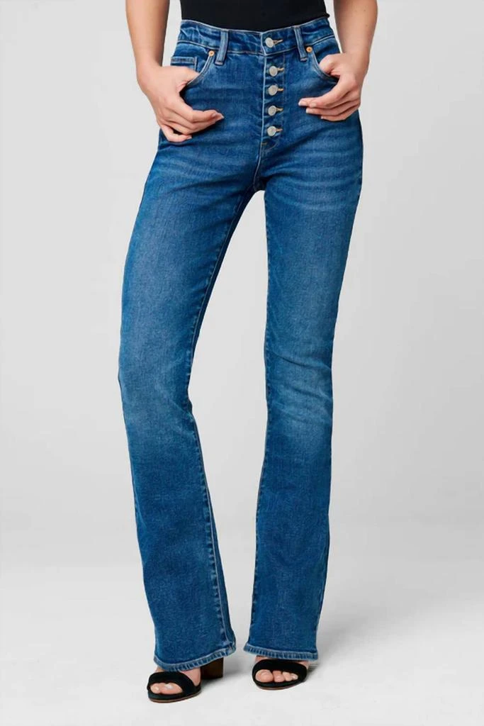 Blank NYC The Hoyt Making History Mini Boot Cut Exposed Button High Rise Denim 3