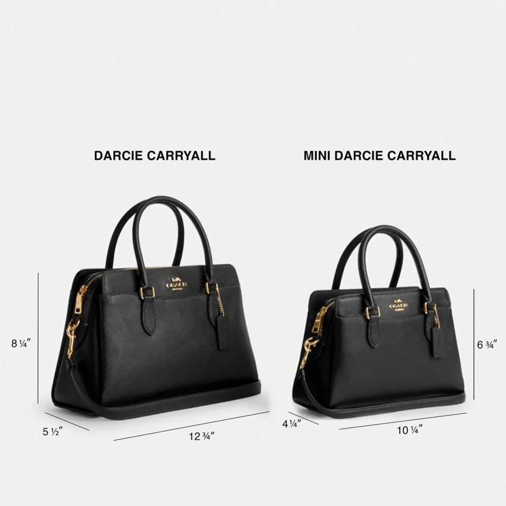 Coach Mini Darcie Carryall Bag With Signature Canvas Detail 7
