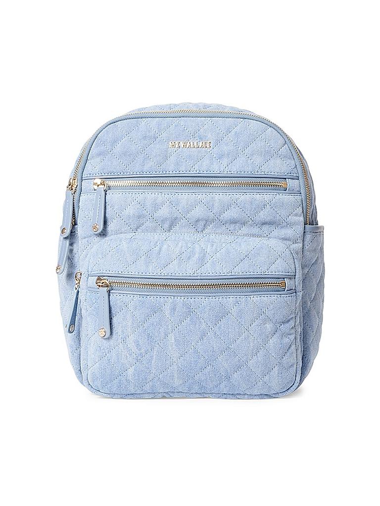 MZ Wallace Small Crosby Quilted Denim Backpack