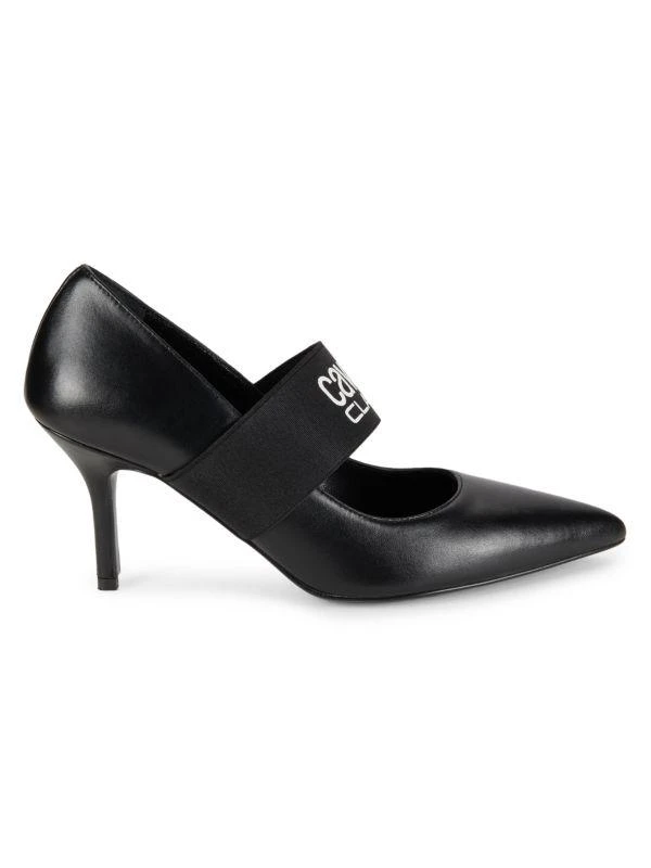 Cavalli Class by Roberto Cavalli 76MM Leather Logo Pumps 1