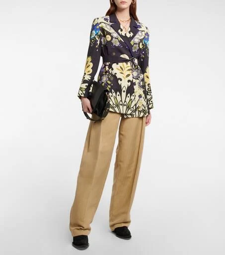 ETRO Paisley belted blazer 2