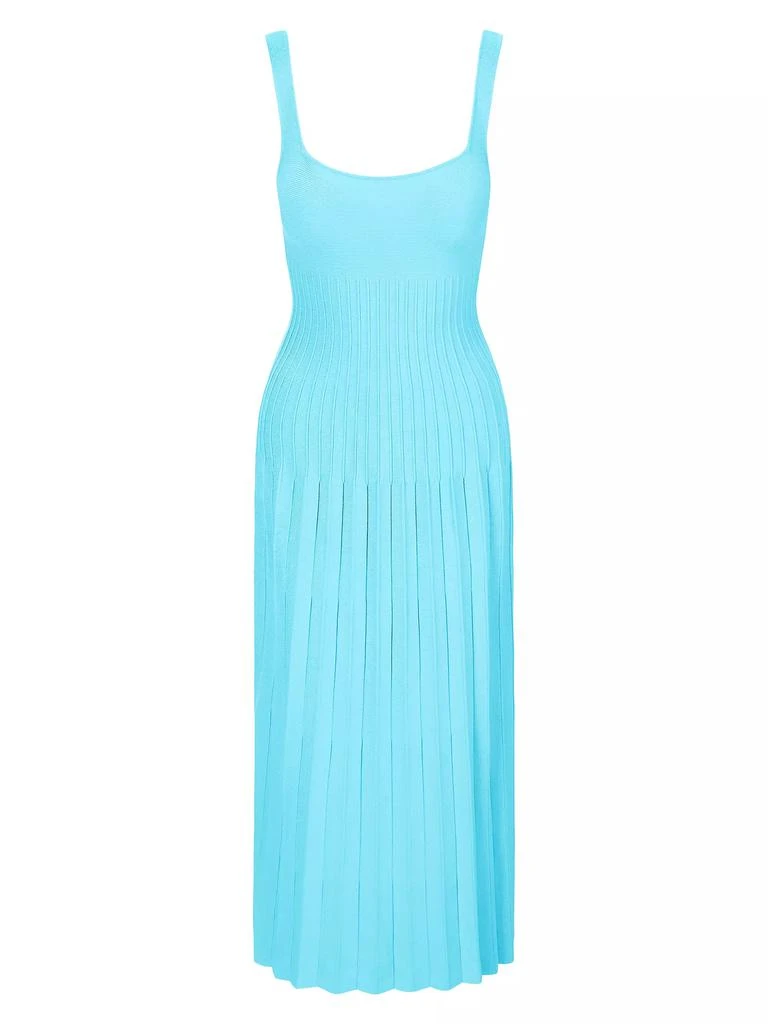 Staud Ellison Pleated Midi-Dress 1