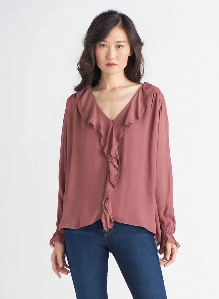 Dex Dex - Lace Trim Ruffle Top 3