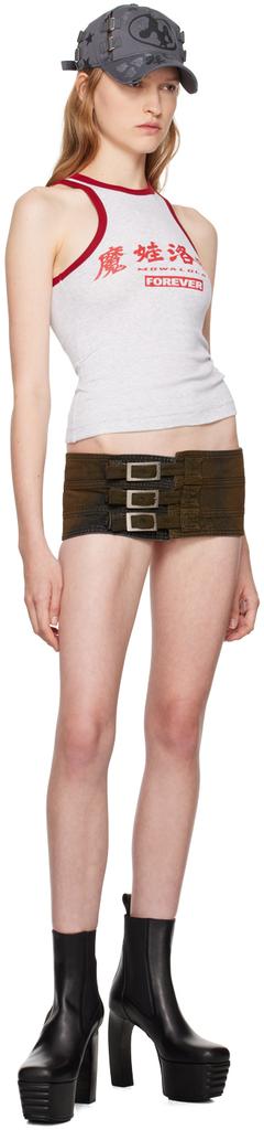 Shop SSENSE Exclusive Gray 'Mowalola Forever' Tank Top on Sale at