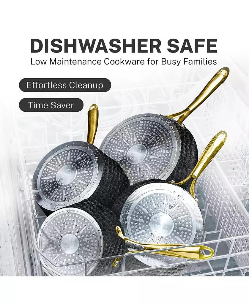 GraniteStone Charleston Collection 15-Piece Hammered Ceramic Coating Nonstick Cookware Set 6