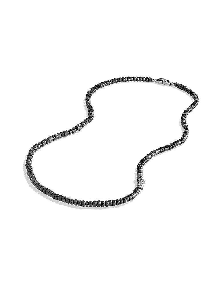 David Yurman Memento Mori Skull Station Necklace in Sterling Silver 2