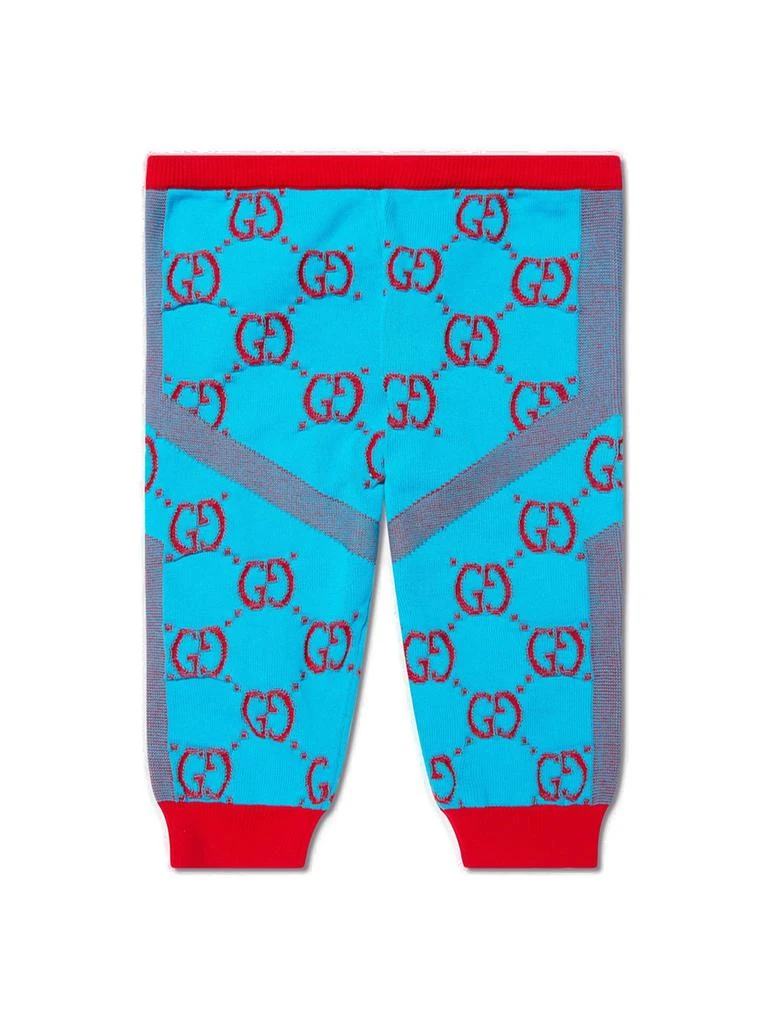 Gucci Gucci Kids Double G-Logo Contrasting Trim Leggings 1
