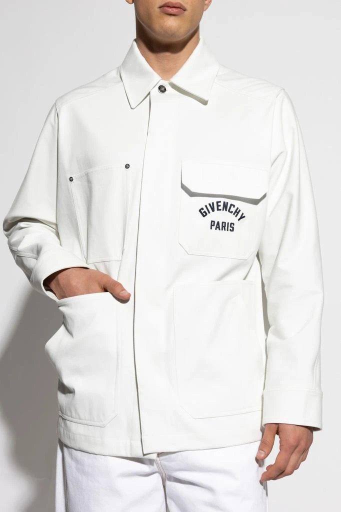 Givenchy Givenchy Paris Logo Embroidered Long-Sleeved Shirt 2