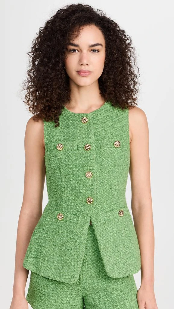 Endless Rose Tweed Buttoned Long Split Top 6