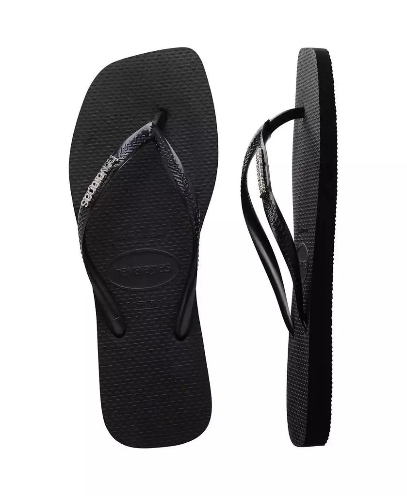 Havaianas Women's Slim Square Logo Metallic Sandals 5
