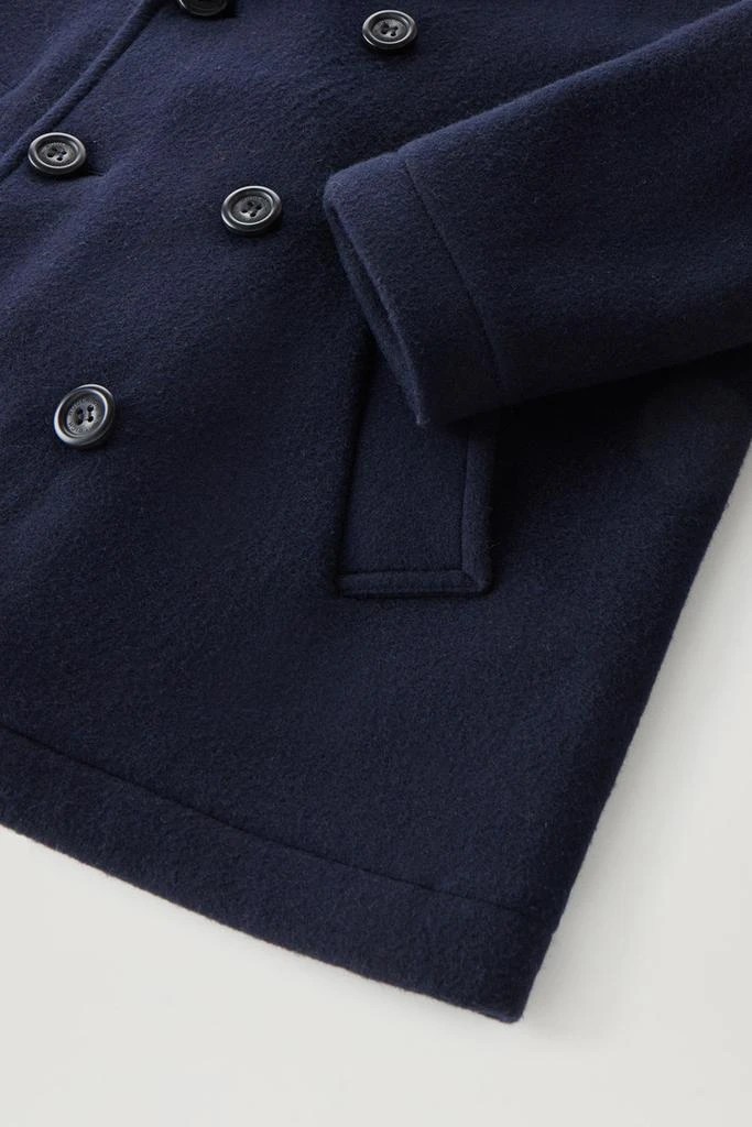 Woolrich 2-in-1 Peacoat in Recycled Italian Wool Blend - Men - Blue 8