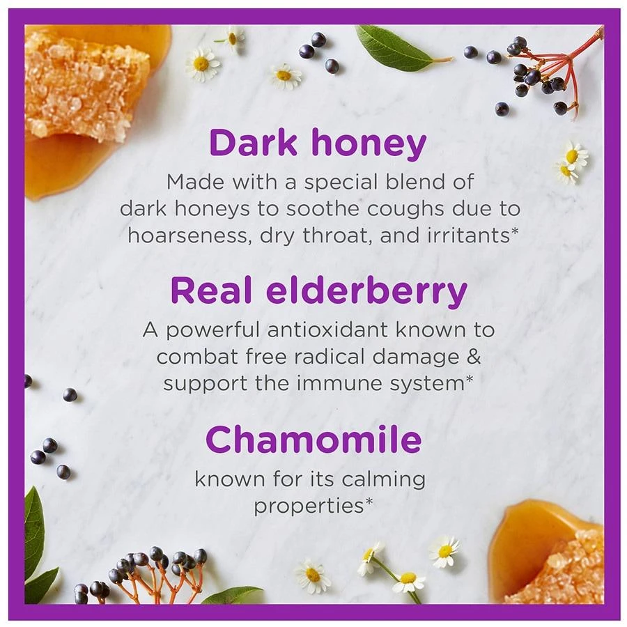 ZarBee's Naturals Children's Night Honey Cough Syrup + Immune Natural Mixed Berry 3